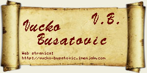 Vučko Bušatović vizit kartica